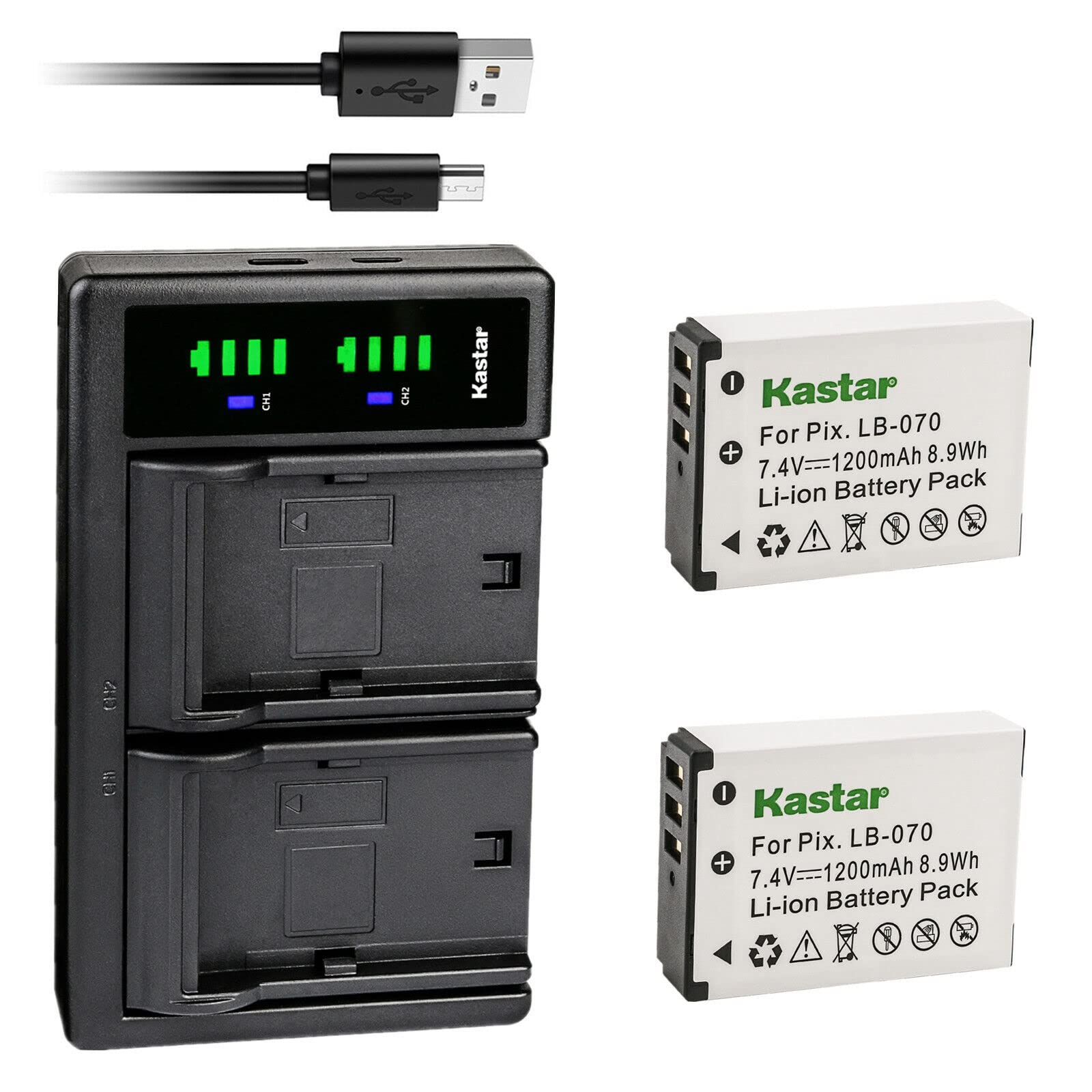 Amazon.com : Kastar 2-Pack LB-070 Battery and LTD2 USB Charger